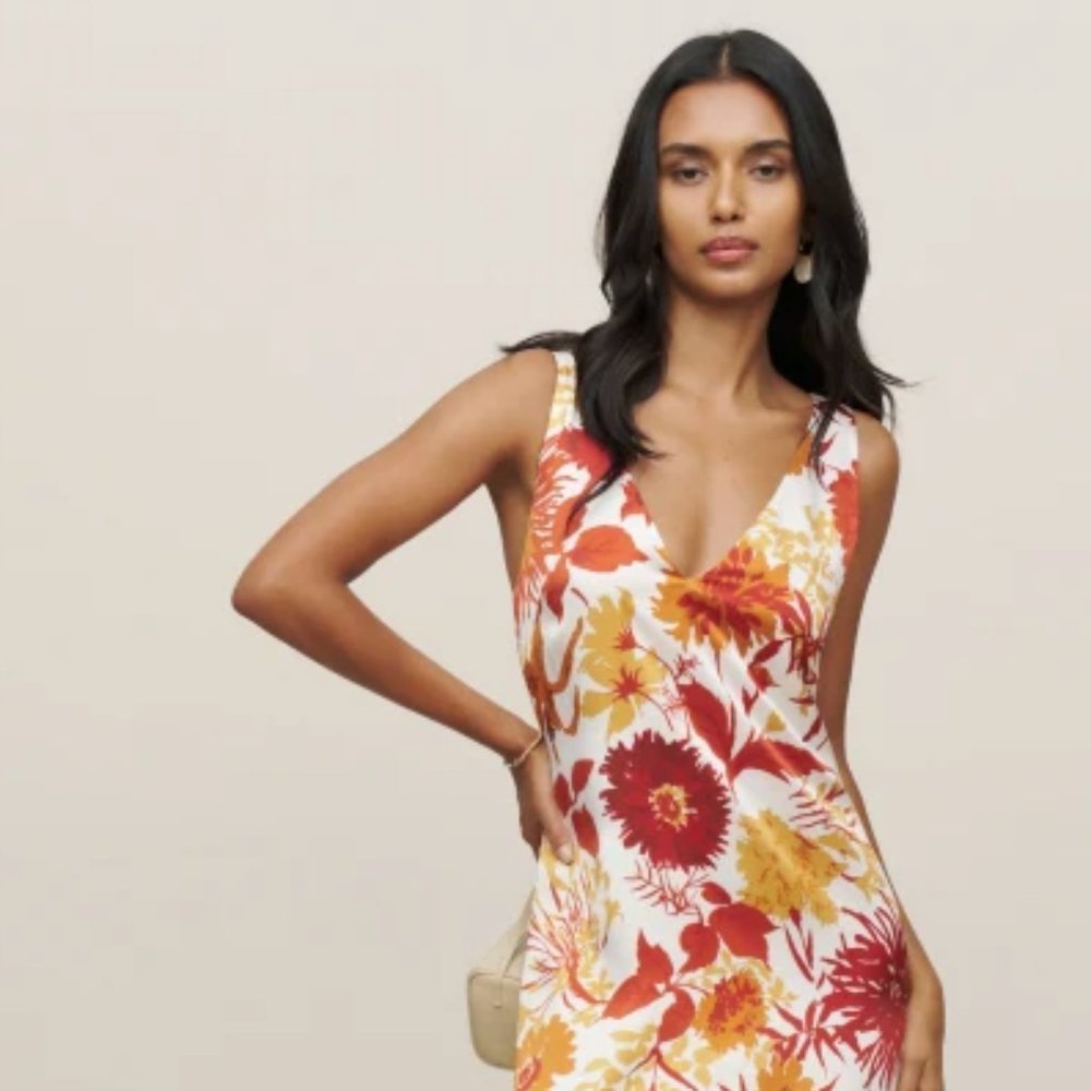 NWOT Reformation Lian Silk Dress